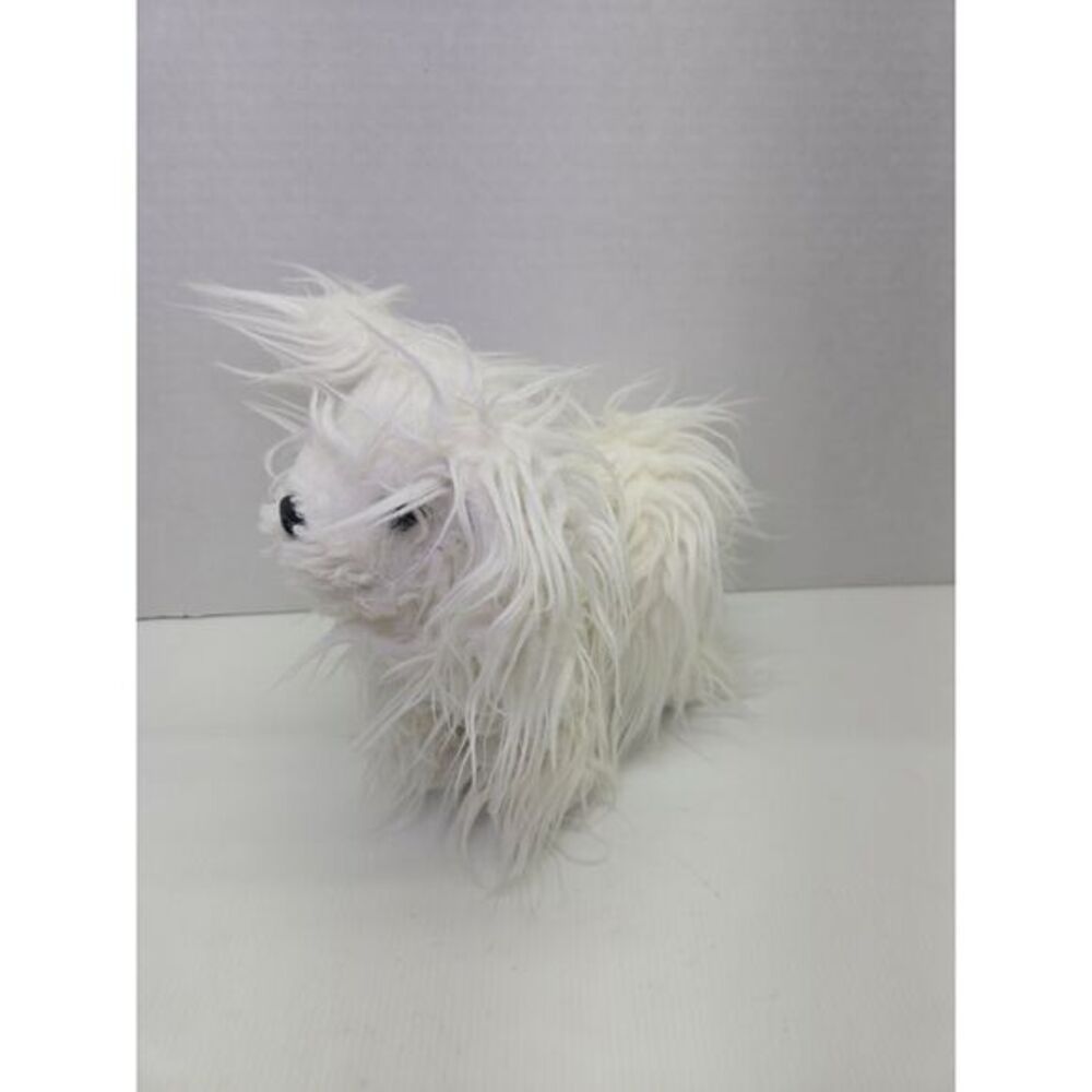 Battat White‎ Lhasa Apso Long Furry Puppy Dog 9" Plush  Animal Toy